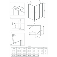 Душевой уголок Deante Abelia 90x120 KTA 045P - Превью изображения №3 — Интернет-магазин Time-Shop