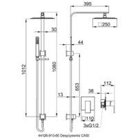 Душевая система  Armatura Cassini 4126-910-00 - Превью изображения №2 — Интернет-магазин Time-Shop
