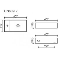 Умывальник Ceramica Nova Element R CN6051RMH (антрацит матовый) - Превью изображения №7 — Интернет-магазин Time-Shop
