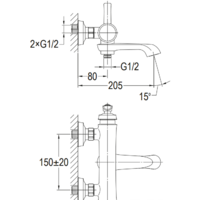 Смеситель Omnires Armance AM5230 ORB - Превью изображения №4 — Интернет-магазин Time-Shop