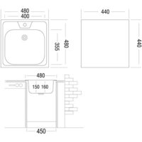 Кухонная мойка Ukinox CLM480.480-GT6K 0C - Превью изображения №2 — Интернет-магазин Time-Shop