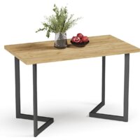 Кухонный стол Soma Miata 36 120x66 (дуб крафт золотой/черный) - Превью изображения №2 — Интернет-магазин Time-Shop