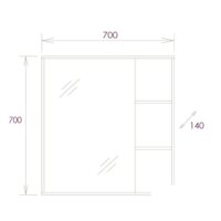  Onika Шкаф с зеркалом Тимбер 70.00 207045 - Превью изображения №5 — Интернет-магазин Time-Shop