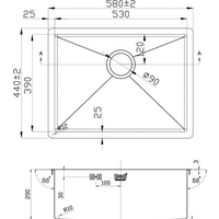 Кухонная мойка ZorG R-5844 - Превью изображения №2 — Интернет-магазин Time-Shop