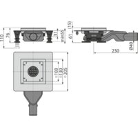 Трап/канал Alcaplast APV110 (без решетки) - Превью изображения №2 — Интернет-магазин Time-Shop