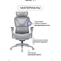 Офисное кресло Evolution ZX 3 (серый) - Превью изображения №8 — Интернет-магазин Time-Shop