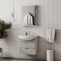  Volna Тумба под умывальник Vario Sf 60.2Y Балтика (лен, подвесная) - Превью изображения №8 — Интернет-магазин Time-Shop