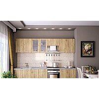 Шкаф-пенал Интерлиния Мила Лайт НШП-№2-2145 (дуб золотой) - Превью изображения №2 — Интернет-магазин Time-Shop