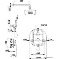 Душевая система  Armatura Tanzanit 5029-501-00 - Превью изображения №3 — Интернет-магазин Time-Shop