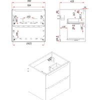  ЗОВ Тумба с умывальником Дион 100 D100LWP0M9003MKV5-OL100 (белый матовый) - Превью изображения №6 — Интернет-магазин Time-Shop
