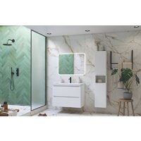  ЗОВ Тумба с умывальником Дион 100 D100LWP0M9003MKV5-OL100 (белый матовый) - Превью изображения №4 — Интернет-магазин Time-Shop