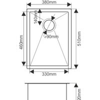 Кухонная мойка Melana ProfLine D5138HB (сатин графит, глубина 22 см, сталь 1.2 мм) - Превью изображения №3 — Интернет-магазин Time-Shop