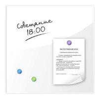 Магнитно-маркерная доска BRAUBERG стеклянная 45x45 см (белый) - Превью изображения №4 — Интернет-магазин Time-Shop