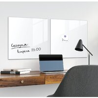 Магнитно-маркерная доска BRAUBERG стеклянная 45x45 см (белый) - Превью изображения №2 — Интернет-магазин Time-Shop