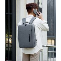 Городской рюкзак Miru Skinny 15.6 MBP-1050 (серый) - Превью изображения №8 — Интернет-магазин Time-Shop