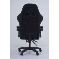 Игровое (геймерское) кресло Calviano 1584 (велюр, черный/зеленый) - Превью изображения №6 — Интернет-магазин Time-Shop