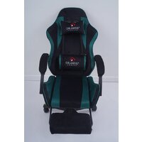 Игровое (геймерское) кресло Calviano 1584 (велюр, черный/зеленый) - Превью изображения №12 — Интернет-магазин Time-Shop