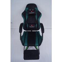 Игровое (геймерское) кресло Calviano 1584 (велюр, черный/зеленый) - Превью изображения №13 — Интернет-магазин Time-Shop