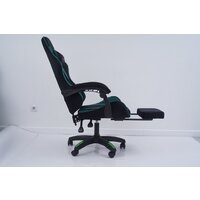 Игровое (геймерское) кресло Calviano 1584 (велюр, черный/зеленый) - Превью изображения №2 — Интернет-магазин Time-Shop