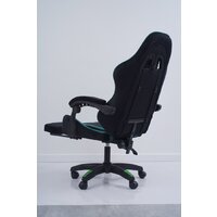 Игровое (геймерское) кресло Calviano 1584 (велюр, черный/зеленый) - Превью изображения №8 — Интернет-магазин Time-Shop