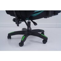 Игровое (геймерское) кресло Calviano 1584 (велюр, черный/зеленый) - Превью изображения №5 — Интернет-магазин Time-Shop