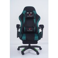 Игровое (геймерское) кресло Calviano 1584 (велюр, черный/зеленый) - Превью изображения №21 — Интернет-магазин Time-Shop