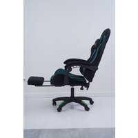 Игровое (геймерское) кресло Calviano 1584 (велюр, черный/зеленый) - Превью изображения №9 — Интернет-магазин Time-Shop