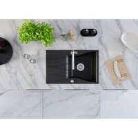 Кухонная мойка Kernau KGS O 6078 1B1D Black Metallic - Превью изображения №8 — Интернет-магазин Time-Shop