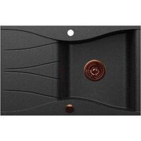 Кухонная мойка Kernau KGS O 6078 1B1D Black Metallic - Превью изображения №5 — Интернет-магазин Time-Shop