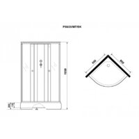 Душевая кабина Niagara Promo P80/26/MT/BK 80x80x195 - Превью изображения №5 — Интернет-магазин Time-Shop