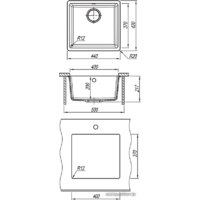 Кухонная мойка Florentina Вега 400 (бежевый) - Превью изображения №2 — Интернет-магазин Time-Shop