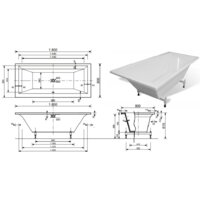 Ванна Эстет Стелла 180x80 - Превью изображения №4 — Интернет-магазин Time-Shop