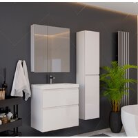  Lemark Шкаф с зеркалом Universal 70 LM70ZS-U (белый глянец) - Превью изображения №6 — Интернет-магазин Time-Shop