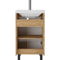  Айсберг Тумба под умывальник Bazis 50 Марта без ящика (дуб вотан) - Превью изображения №4 — Интернет-магазин Time-Shop