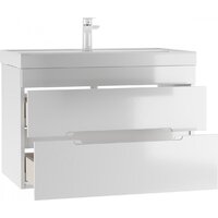  Домино Тумба под умывальник Maria 80 Malta подвесной с двумя ящиками В2 - Превью изображения №3 — Интернет-магазин Time-Shop