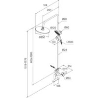 Душевая система  Milardo Rora RORBL4FM06 - Превью изображения №6 — Интернет-магазин Time-Shop