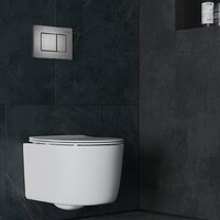 Унитаз подвесной Roxen Simple Compact в комплекте с инсталляцией StounFix Dual Fresh 6 в 1 954681 (кнопка: оружейная сталь) - Превью изображения №16 — Интернет-магазин Time-Shop