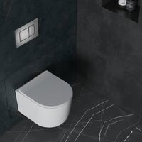 Унитаз подвесной Roxen Simple Compact в комплекте с инсталляцией StounFix Dual Fresh 6 в 1 954681 (кнопка: оружейная сталь) - Превью изображения №15 — Интернет-магазин Time-Shop