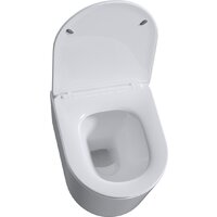 Унитаз подвесной Roxen Simple Compact в комплекте с инсталляцией StounFix Dual Fresh 6 в 1 954681 (кнопка: оружейная сталь) - Превью изображения №8 — Интернет-магазин Time-Shop