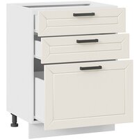 Шкаф напольный Трия Лорас 1Н6Я3 (белый/холст брюле) - Превью изображения №2 — Интернет-магазин Time-Shop