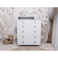 Детский комод Incanto Lunna Charm МДФ 800/5 PK-0004/12mdf (белый) - Превью изображения №9 — Интернет-магазин Time-Shop