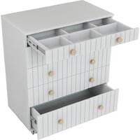 Детский комод Incanto Lunna Charm МДФ 800/5 PK-0004/12mdf (белый) - Превью изображения №6 — Интернет-магазин Time-Shop