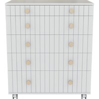 Детский комод Incanto Lunna Charm МДФ 800/5 PK-0004/12mdf (белый) - Превью изображения №3 — Интернет-магазин Time-Shop