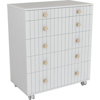 Детский комод Incanto Lunna Charm МДФ 800/5 PK-0004/12mdf (белый) - Превью изображения №5 — Интернет-магазин Time-Shop