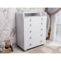 Детский комод Incanto Lunna Charm МДФ 800/5 PK-0004/12mdf (белый) - Превью изображения №7 — Интернет-магазин Time-Shop