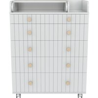 Детский комод Incanto Lunna Charm МДФ 800/5 PK-0004/12mdf (белый) - Превью изображения №2 — Интернет-магазин Time-Shop