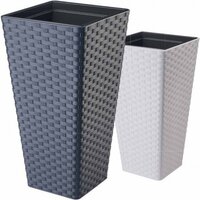 Кашпо Form-Plastic Rattana Slim FP-3900-014 (антрацитовый) - Превью изображения №3 — Интернет-магазин Time-Shop