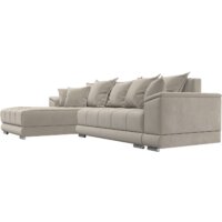 Угловой диван Лига диванов НордСтар левый 121113L (микровельвет бежевый/подушки микровельвет бежевый) - Превью изображения №4 — Интернет-магазин Time-Shop