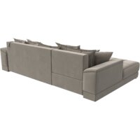 Угловой диван Лига диванов НордСтар левый 121113L (микровельвет бежевый/подушки микровельвет бежевый) - Превью изображения №5 — Интернет-магазин Time-Shop