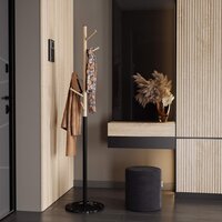 Вешалка для одежды Sheffilton SHT-CR25 (прозрачный лак/черный/мрамор) - Превью изображения №5 — Интернет-магазин Time-Shop